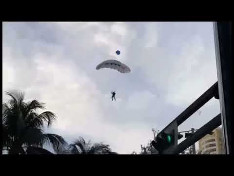 Travis Pastrana Parachute Crash in Fort Lauderdale | Hoonigan Base Jump Fail