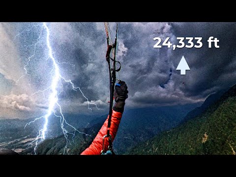 Sucked up to 24,333 ft in a thunderstorm!