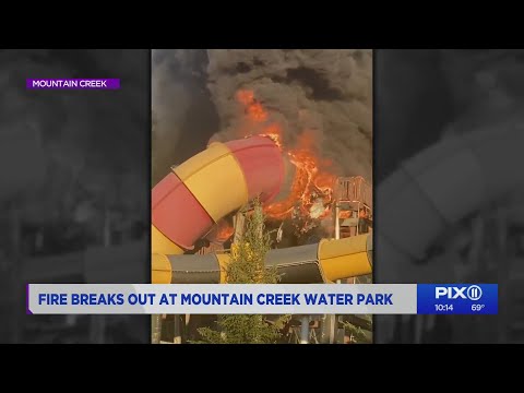 New Jersey water slide goes up in flames