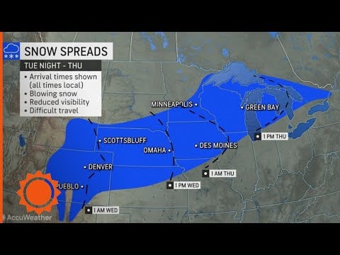 Winter storm to clobber areas from Colorado to Michigan | AccuWeather