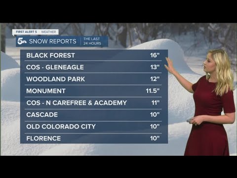 Areas of Southern Colorado see more than a foot of snow