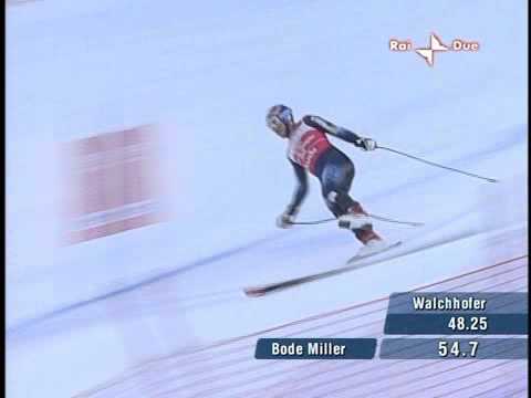 Bode Miller on one ski Bormio 2005 HQ