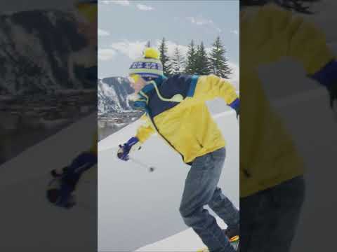 Damn snowboarders stealing my first tracks. Not today! Dub 1620 smackdown! #shorts #halfpipe #ski