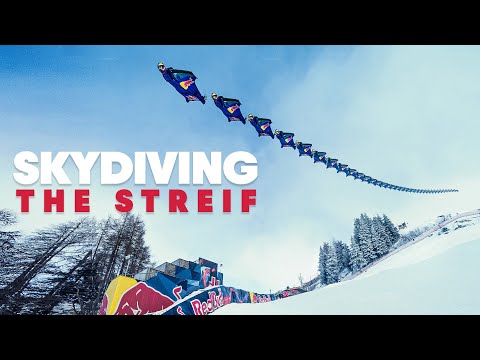 The World’s Hardest Downhill Ski Slope Seen From The Air | w/ Red Bull Skydive Team