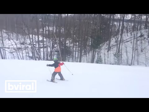 There&#039;s two types of kids skiing...
