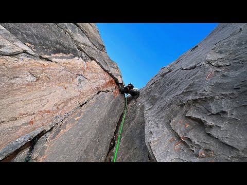 Mission up an unclimbed rock face