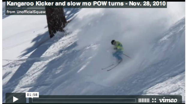 Powder skiing at Squaw Valley - Lake Tahoe