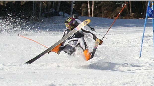 Skier Crashing, racer crashing, skiing, skier