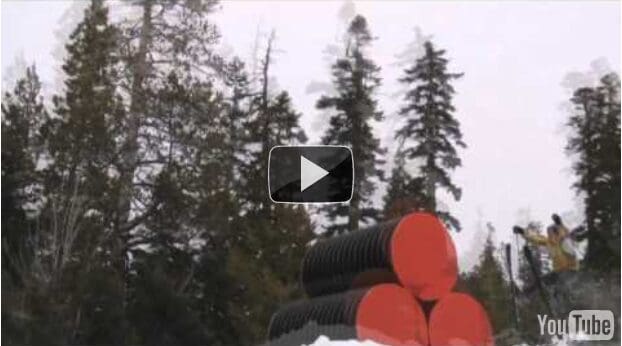 double ejection ski jump crash