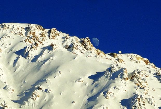 Moon Crashing into the top of the Marte