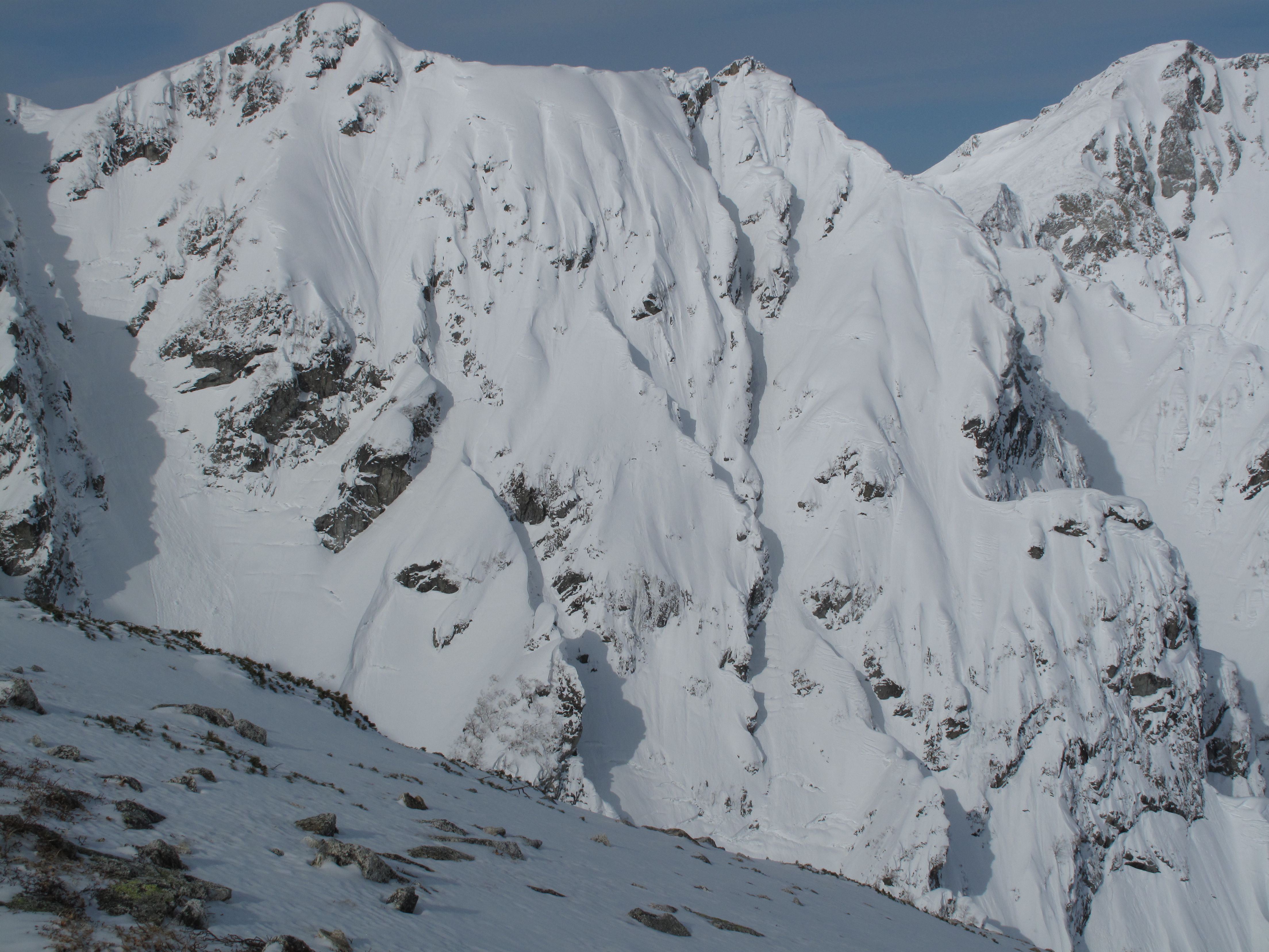 The face of no return. Until there is more snow on it at least. Zach Paley photo.
