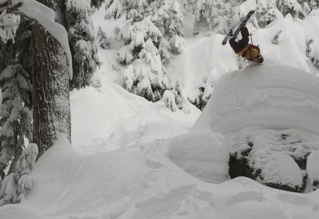 Eliel Hindert, hand drag, bc backcountry
