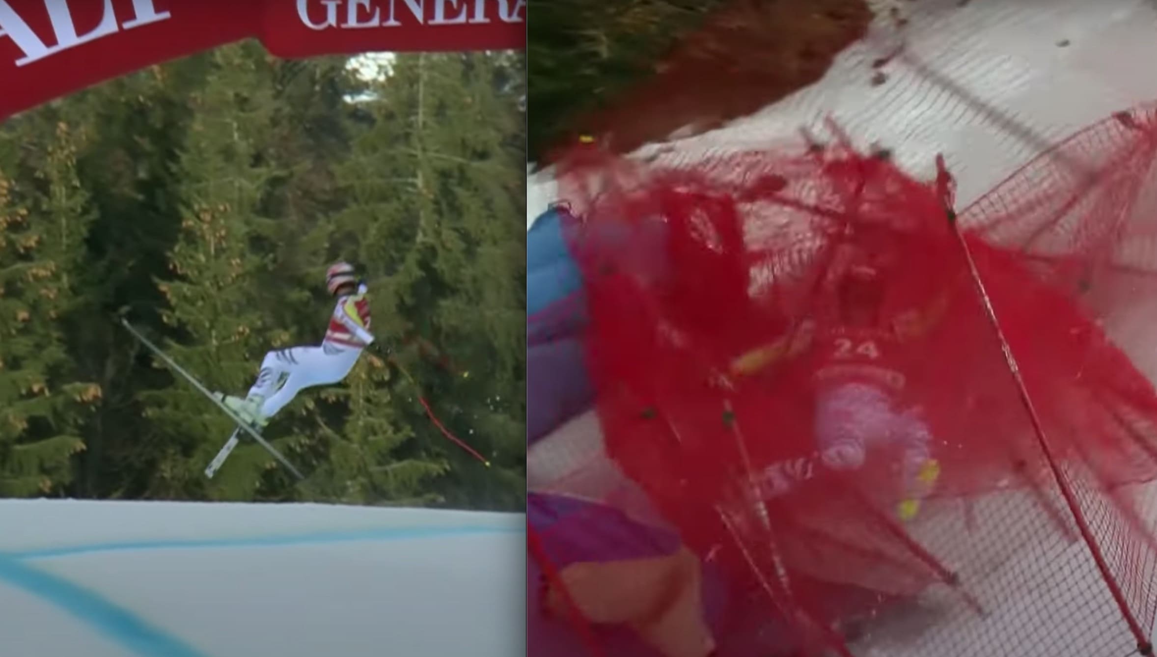 Skier Crashes Into Safety Netting During Olympic Training Run (Watch) Unofficial Networks