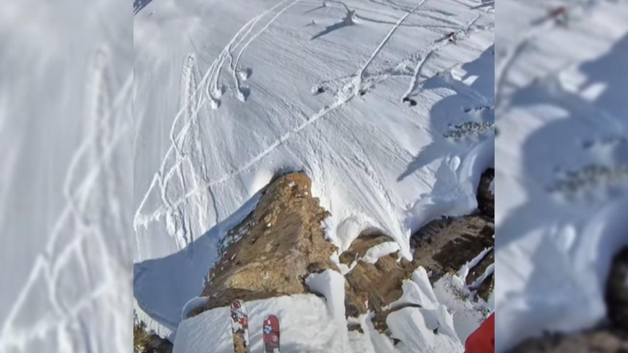 WATCH: Skier Sends 85 Foot Cliff Into Deep Powder - Unofficial Networks