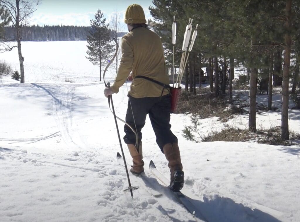 Finnish traditional ski archery.