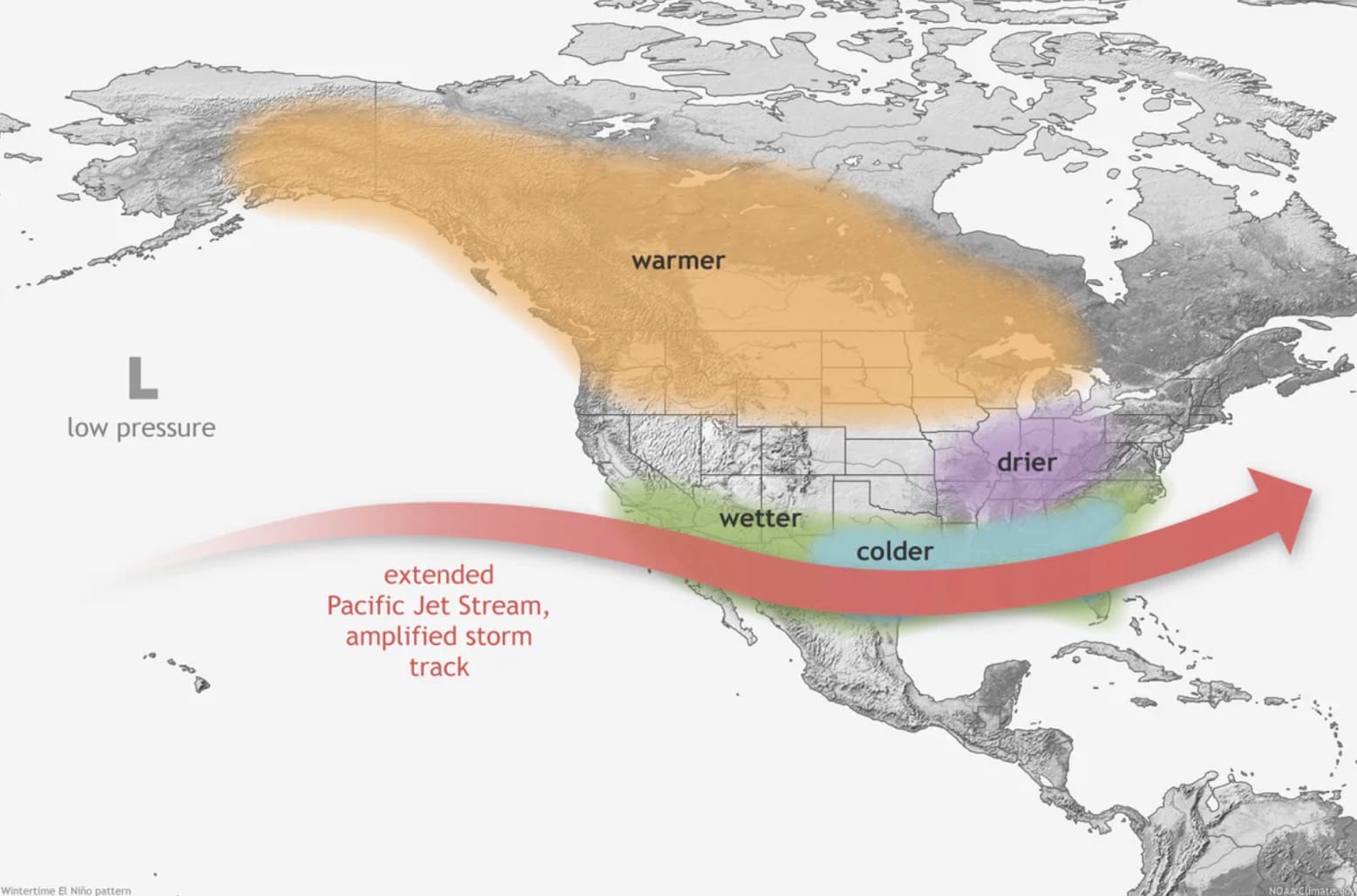 2023-24 El Niño Winter Forecast: A Southern Shift For Snowfall In North ...