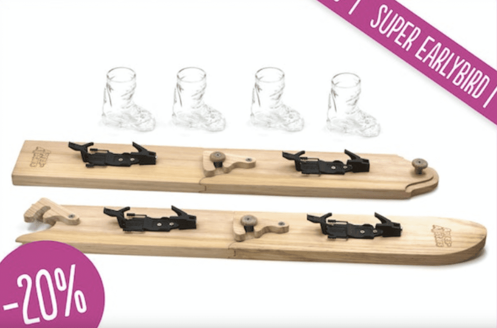 The modular shot ski product design