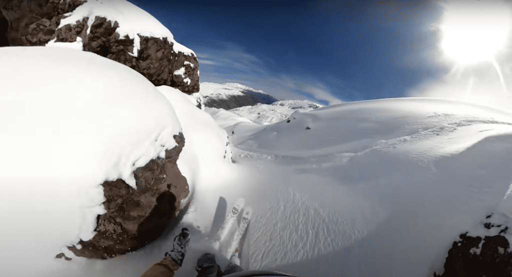 Ski edit shot in the Andes