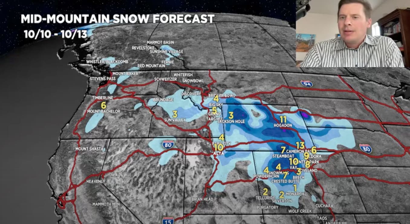 First Significant Mountain Snowfall On The Way - Unofficial Networks