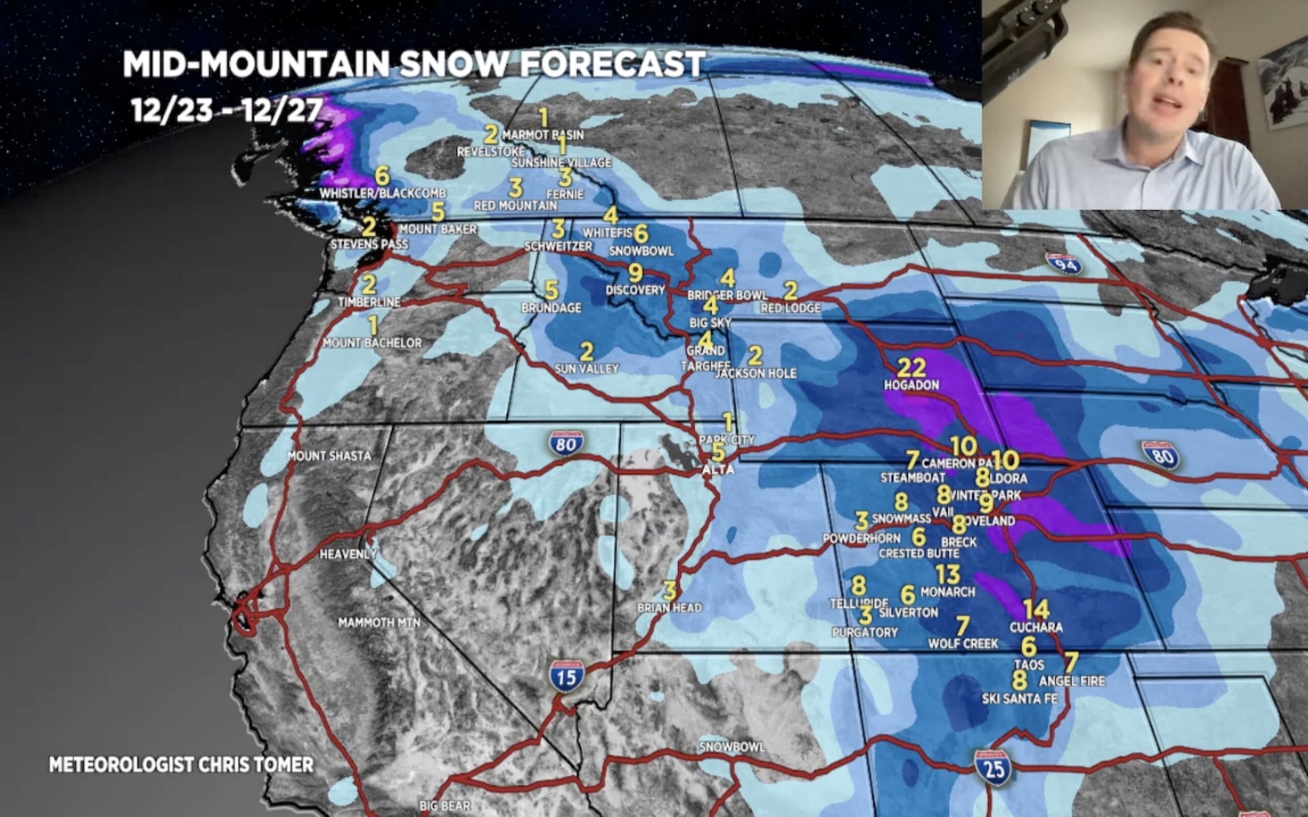 Mountain Weather Update 12/18, Meteorologist Chris Tomer