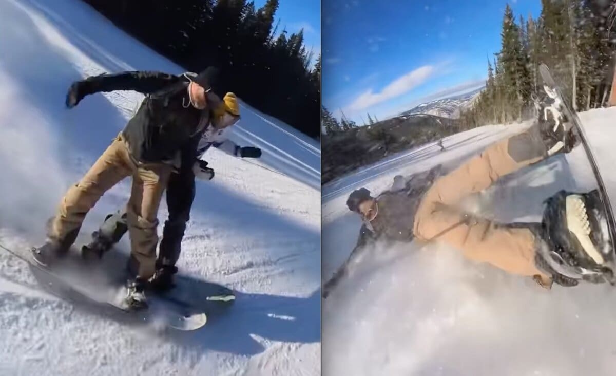 Snowboarders collide @ Vail Ski Resort