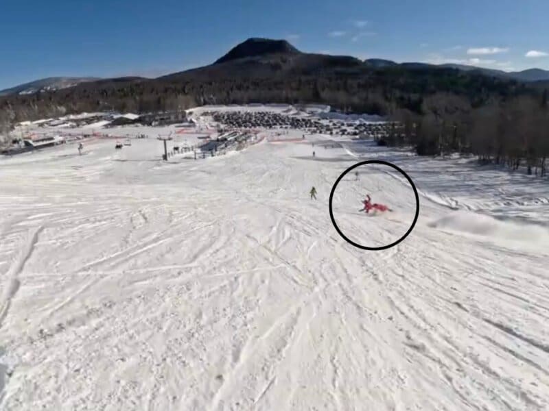 Skiers collide @ Mont Tremblant