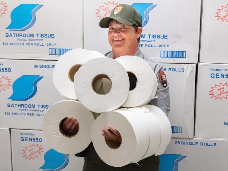 Yellowstone National Park toilet paper facts.