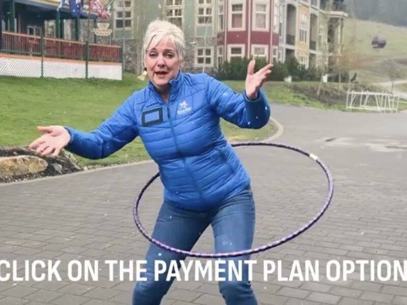 Hula Hoop ski resort advertisement