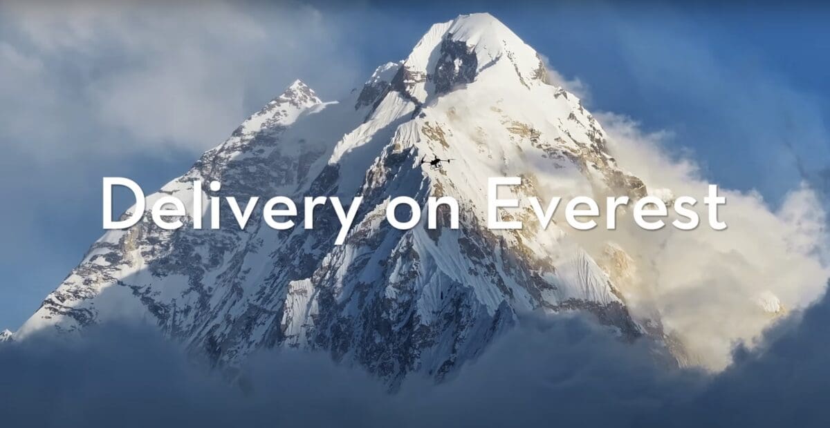 World's first drone delivery to Everest.