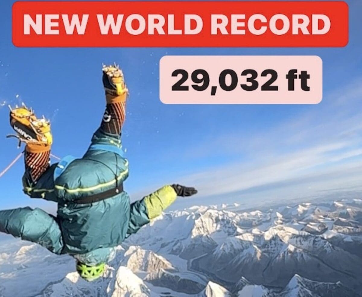 World Record Highest Backflip Set On Everest