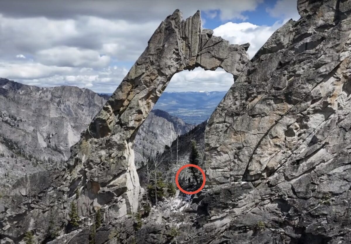 Spectacular natural arch in Western Montana.