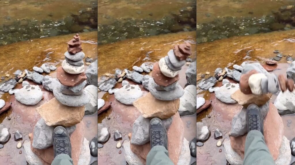 No rock stacking @ Arizona State Parks