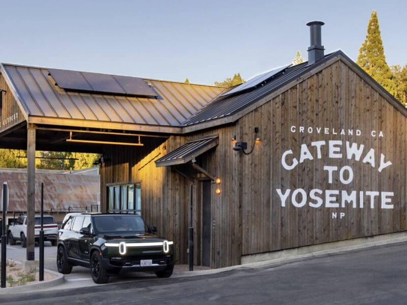 Rivian's rest stop of the future opens at Yosemite National Park.
