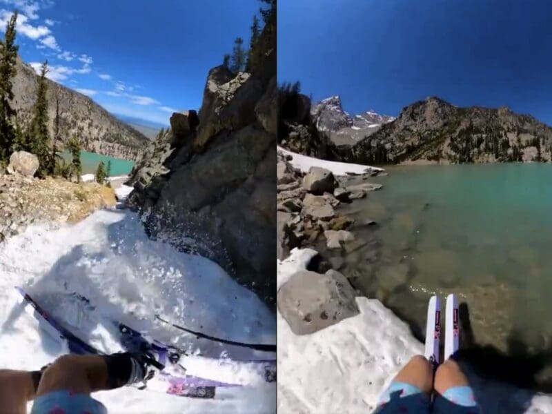 Luke Gentry summer ski line in The Tetons.