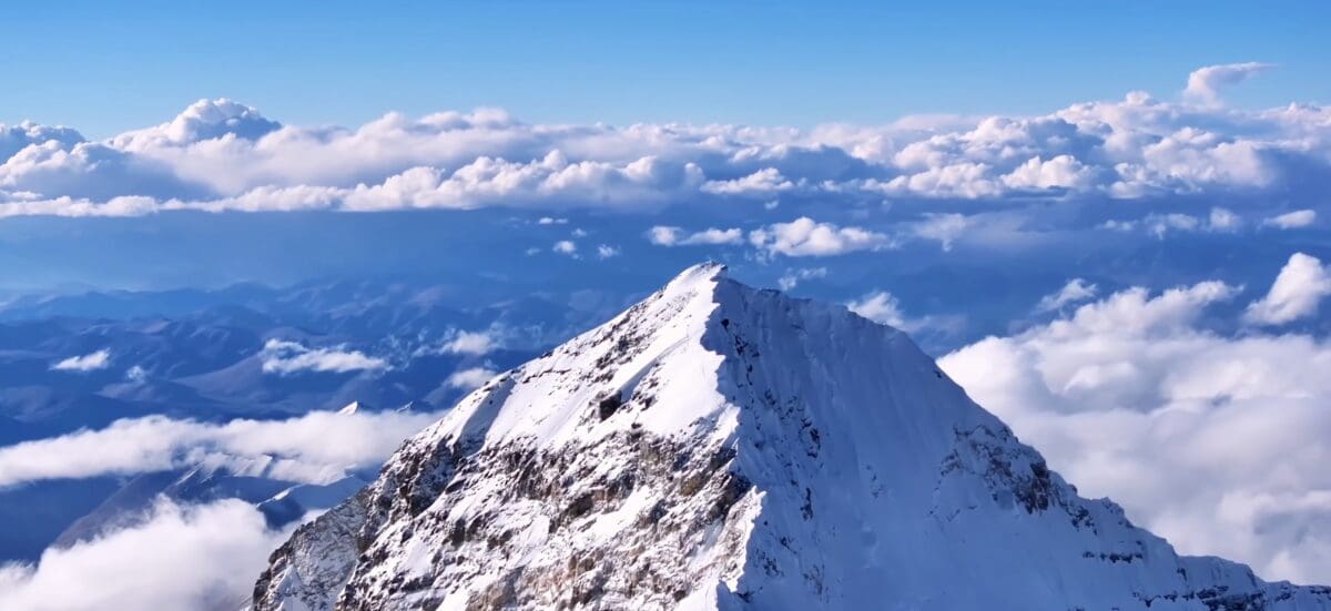 Mount Everest through the eyes of a drone.