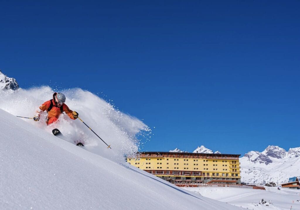 Powder skiing at Ski Portillo.
