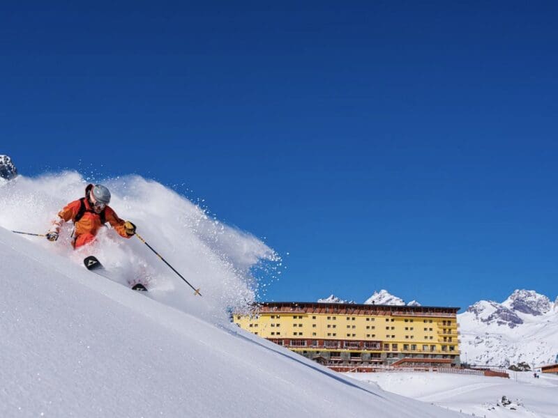 Powder skiing at Ski Portillo.