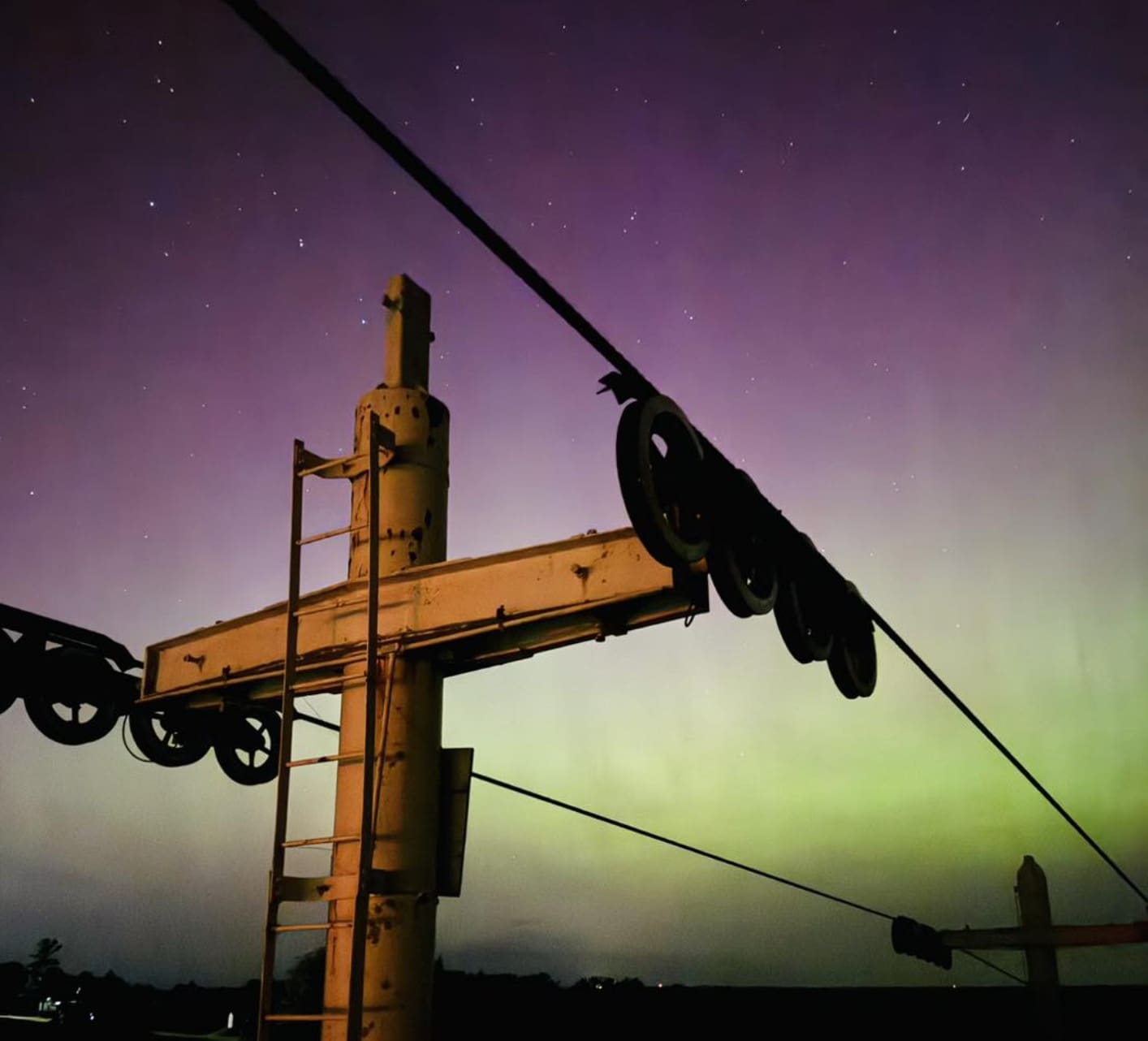 Revived Michigan Ski Area Shares Photos Of Northern Lights Unofficial