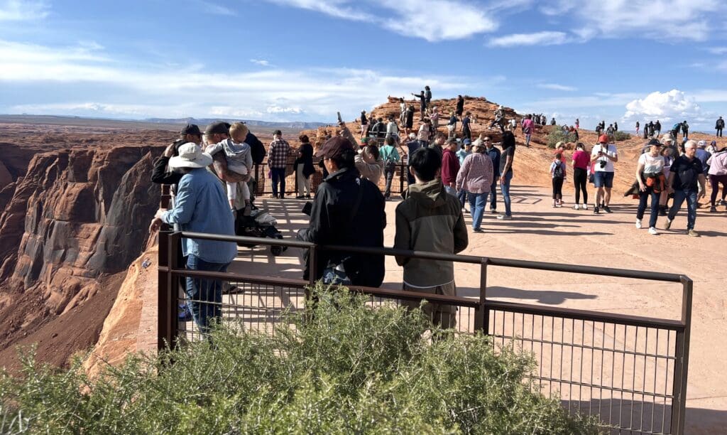 Two women were standing near the rim viewing area when they were struck by lightning.