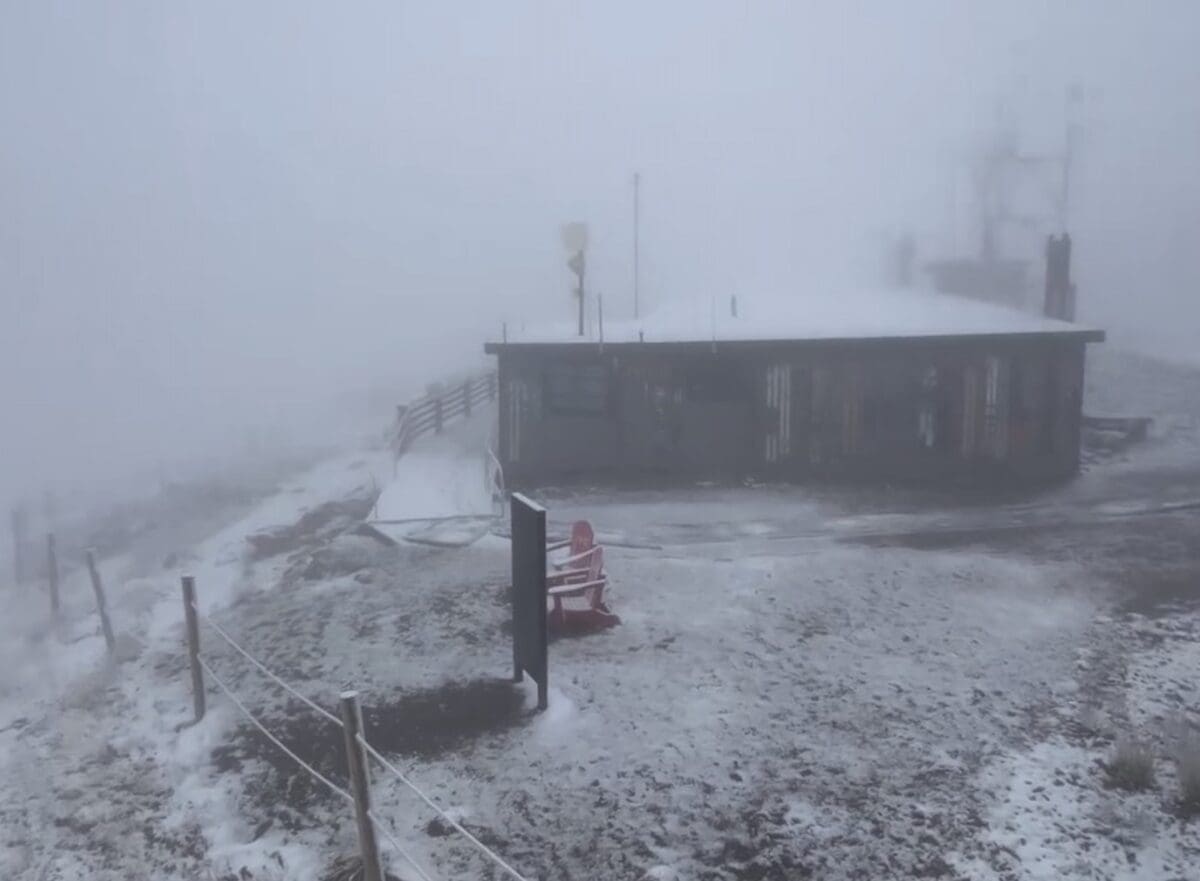 August snowstorm in Jackson Hole, Wyoming.
