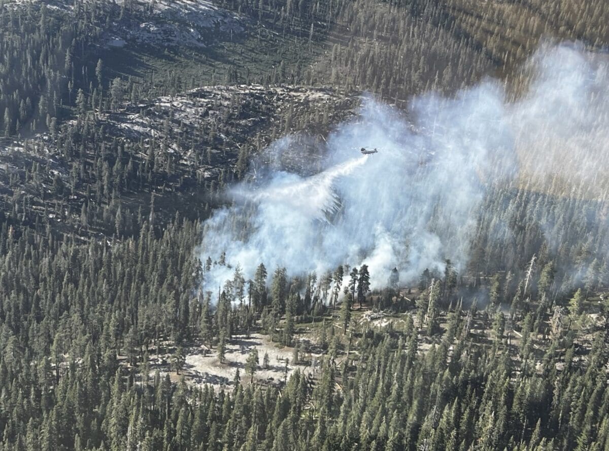 Bucket drop on the Middle Fire.