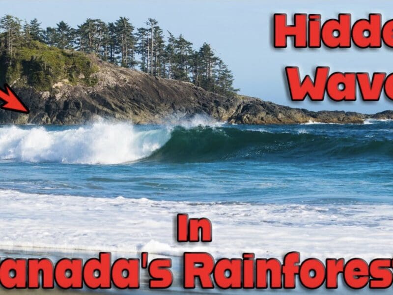 Surfing the waves of Vancouver Island.