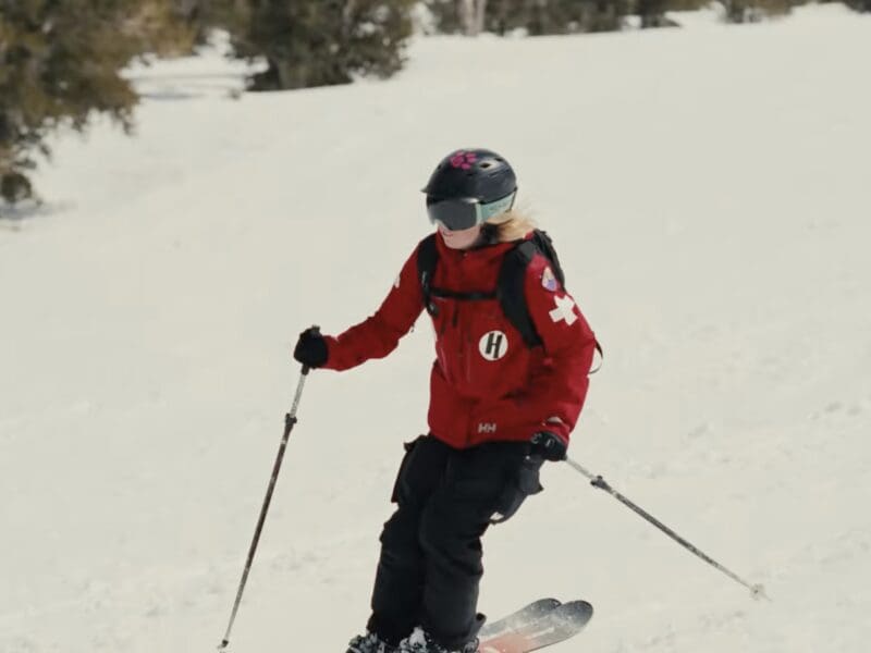 A ski patroller at Heavenly.