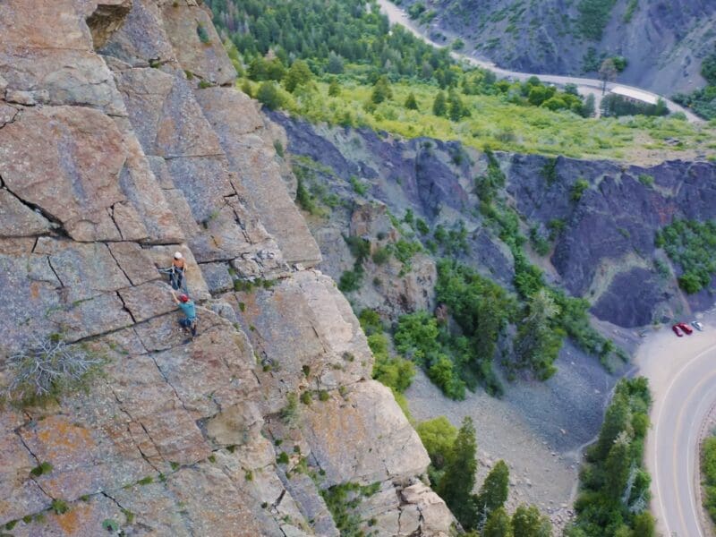 Climbing in Utah.