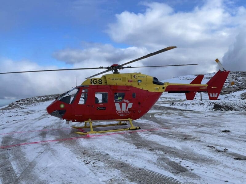Canterbury West Coast Air Rescue Trust helicopter.