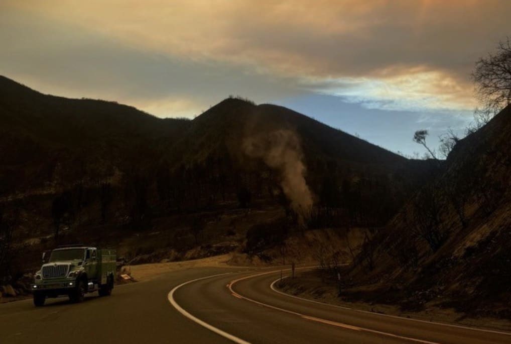 The Line Fire in California.