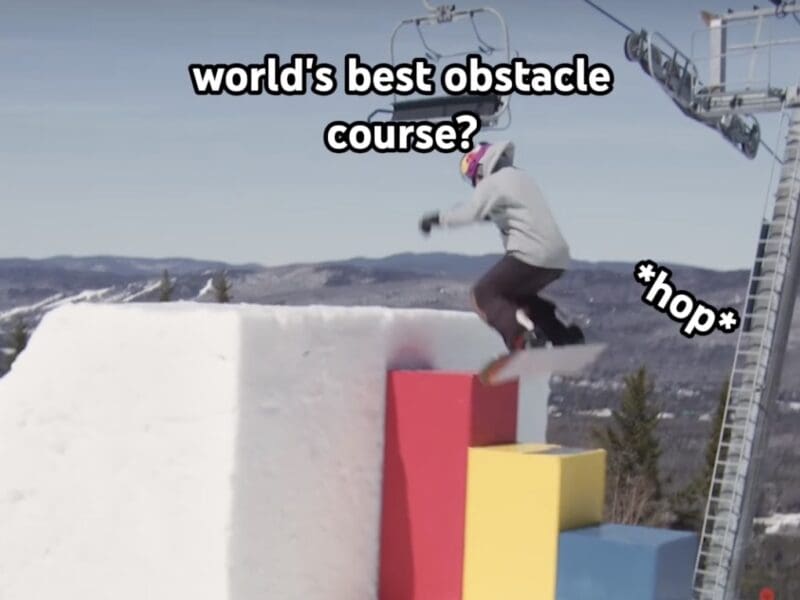 World's hardest ski resort obstacle course.
