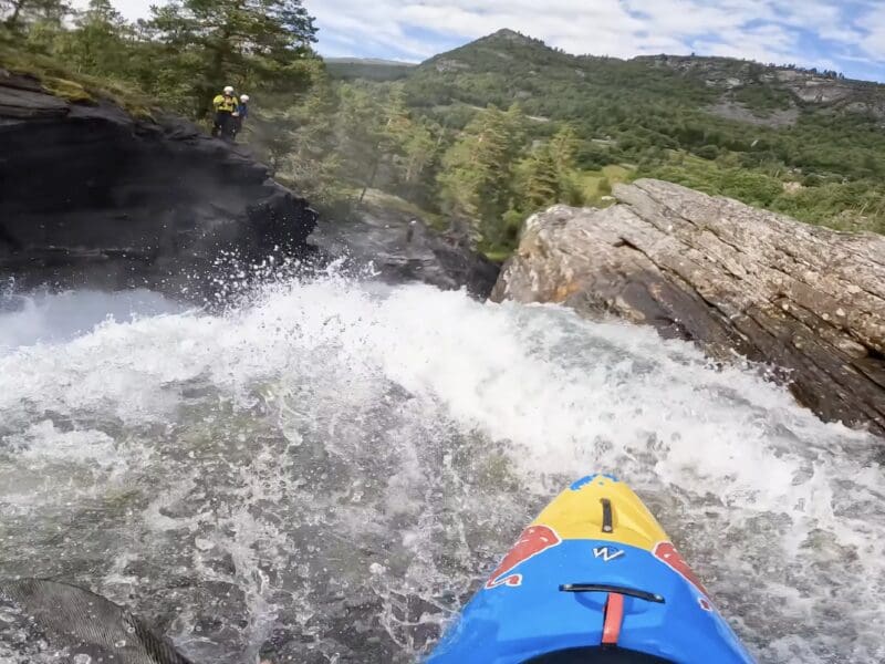 Whitewater kayaking in Norway.