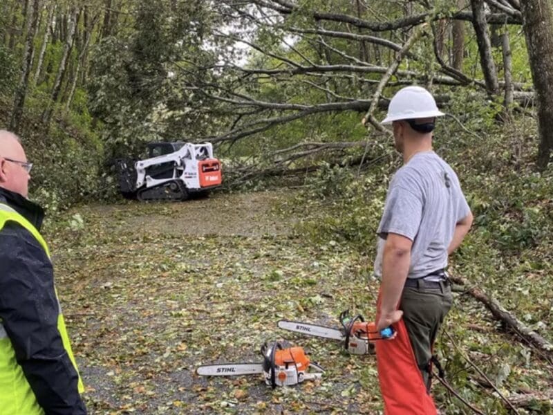 Cleaning operations on Blue Ridge Parkway.
