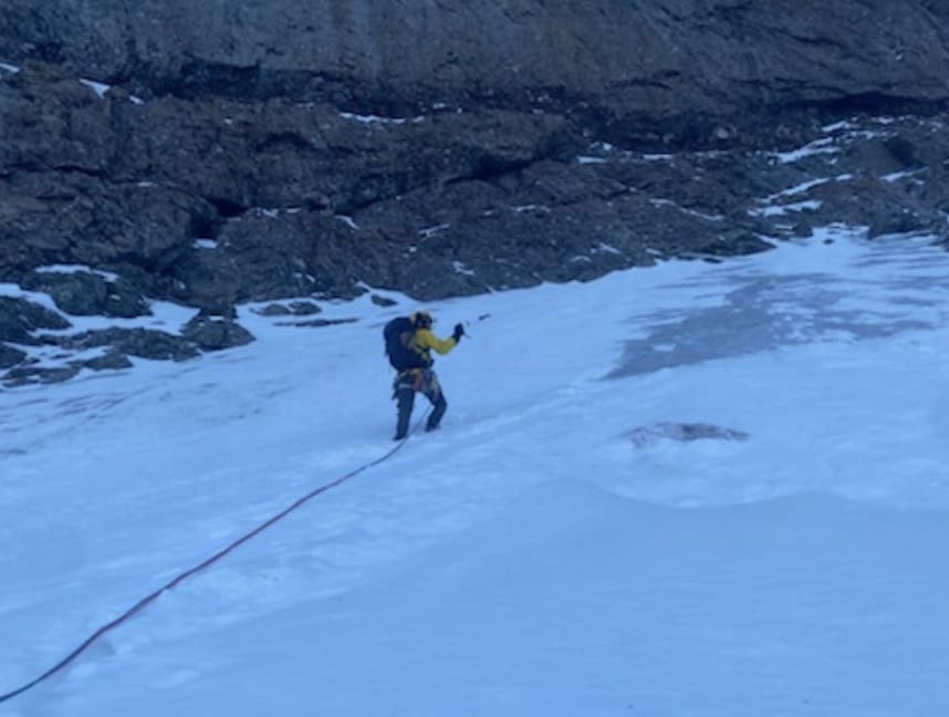 Rescue in Kirk Couloir in Colorado.